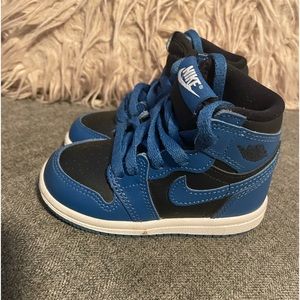 Air Jordan 1 Toddler Blue/Black Size 6C